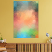 Abstract gele rode blauwblauwe rogen, modern, kleu canvas afdruk (Insitu (Woonkamer))
