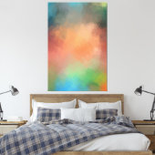 Abstract gele rode blauwblauwe rogen, modern, kleu canvas afdruk (Insitu (Slaapkamer))