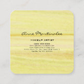 Abstract gele Waterverf Square Visitekaartje (Achterkant)