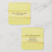 Abstract gele Waterverf Square Visitekaartje (Voorkant / Achterkant)