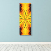 Abstract Gellow Brown Green Pattern Canvas afdrukk (Insitu (Houten vloer))