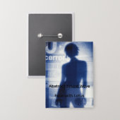 Abstract Geluidsgolfgezicht met Lotus – Minimalist Button (Voorkant / Achterkant)