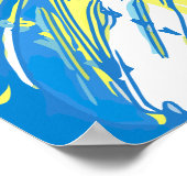 Abstract Gelukkige Fantasievolle Zon Woordkunst Poster (Hoek)