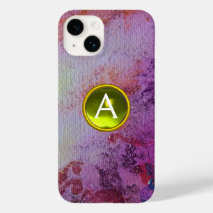 ABSTRACT GEM MONOGRAM paars geel Case-Mate iPhone 14 Hoesje