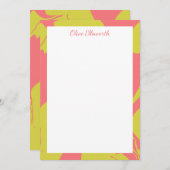 Abstract gemarmerd Art Coral Chartreuse, speciaal  Notitiekaartje (Voorkant / Achterkant)