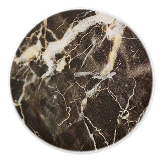 Abstract, gemarmerd expressionisme van Shirley Tay Keramische Knop (Voorkant)