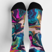 Abstract gemarmerd kleurrijk sokken (Top)