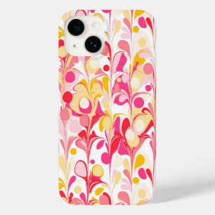 Abstract gemarmerd patroonroze Case-Mate iPhone 14 hoesje