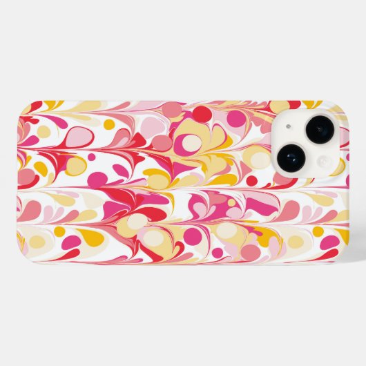 Abstract gemarmerd patroonroze Case-Mate iPhone case (Achterkant (horizontaal))