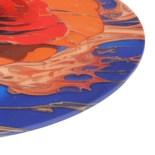 Abstract gemarmerd Roos Snijplank (Hoek)