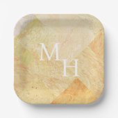 Abstract gemarmerd zandsteen papieren bordje (Voorkant)