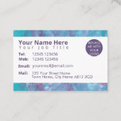 Abstract gemarmerde dye effec visitekaartje (Achterkant)