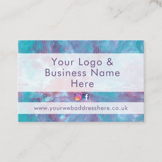 Abstract gemarmerde dye effec visitekaartje (Voorkant)