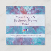 Abstract gemarmerde kleurstof, effect vierkante visitekaartje (Voorkant)