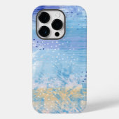 Abstract Gemengde Media Blauw Turquoise Geel Case-Mate iPhone Case (Achterkant)