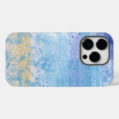 Abstract Gemengde Media Blauw Turquoise Geel Case-Mate iPhone Case (Achterkant (horizontaal))
