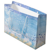 Abstract Gemengde Media Blauw Turquoise Geel Groot Cadeauzakje (Voorkant Gekanteld)