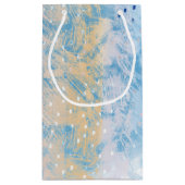 Abstract Gemengde Media Blauw Turquoise Geel Klein Cadeauzakje (Achterkant)