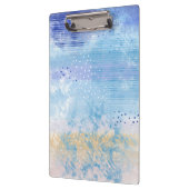 Abstract Gemengde Media Blauw Turquoise Geel Klembord (Links)