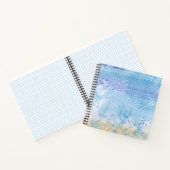 Abstract Gemengde Media Blauw Turquoise Geel Notitieboek (Binnen)