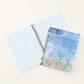 Abstract Gemengde Media Blauw Turquoise Geel Notitieboek (Binnen)