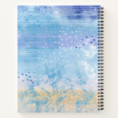 Abstract Gemengde Media Blauw Turquoise Geel Notitieboek (Achterkant)