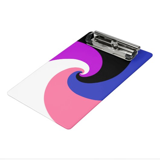 Abstract Genderfluid Pride-vlag Mini Klembord (Angled3)