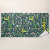 Abstract Genoemd Groenen & Bloempatroon Strandlaken (Voorkant)