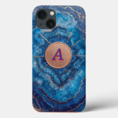 Abstract geode design met Rozen gouden accenten Case-Mate iPhone Case (Achterkant)