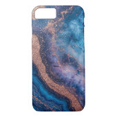 Abstract geode design met Rozen gouden accenten Case-Mate iPhone Case (Achterkant)