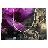 Abstract Geode Marbling Black Paars Uniek Groot Cadeauzakje (Voorkant)