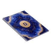 Abstract Geode-ontwerp met rozegouden accenten Notitieboek (Rechterzijde)