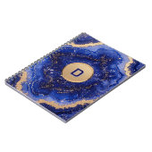 Abstract Geode-ontwerp met rozegouden accenten Notitieboek (Linkerzijde)