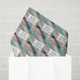 Abstract Geode Patroon Sieraden Zakelijk Logo Tissuepapier
