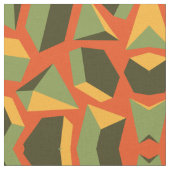 Abstract Geometric 3-D Oranje Green Modern Stof (Close Up)