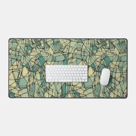 Abstract Geometric Aquatic Network Bureaumat (Keyboard & Muis)