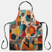 Abstract Geometric Art Apron Schort (Voorkant)