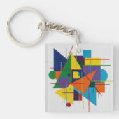 Abstract Geometric Art Sleutelhanger (Voorkant)