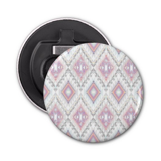 Abstract Geometric Aztec Pattern Button Flesopener (Voorkant)