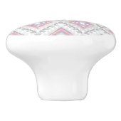 Abstract Geometric Aztec Pattern Keramische Knop (Zijkant)