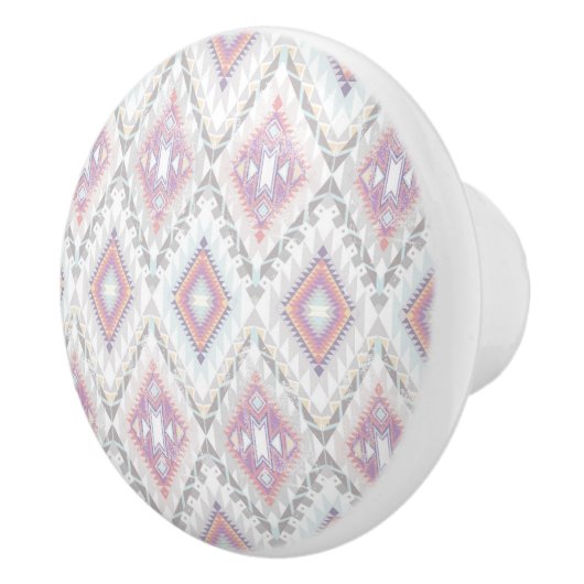 Abstract Geometric Aztec Pattern Keramische Knop (Rechts)