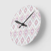 Abstract Geometric Aztec Pattern Ronde Klok (Hoek)