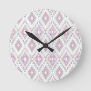 Abstract Geometric Aztec Pattern Ronde Klok