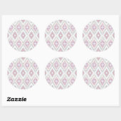 Abstract Geometric Aztec Pattern Ronde Sticker (Vel)