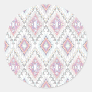 Abstract Geometric Aztec Pattern Ronde Sticker
