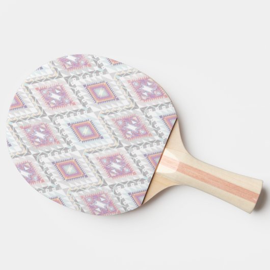 Abstract Geometric Aztec Pattern Tafeltennisbatje (Zijkant)