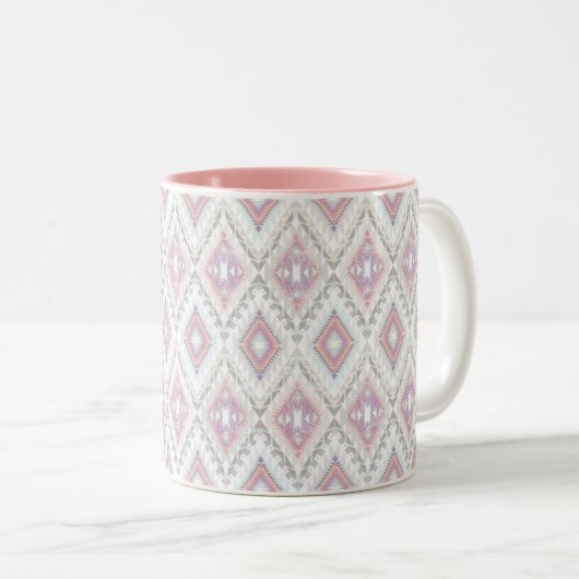 Abstract Geometric Aztec Pattern Tweekleurige Koffiemok (Voorkant rechts)