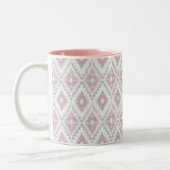Abstract Geometric Aztec Pattern Tweekleurige Koffiemok (Links)