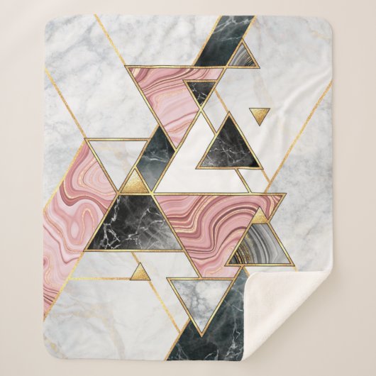 Abstract geometric background. Modern marble mosai Sherpa Deken (Voorkant)