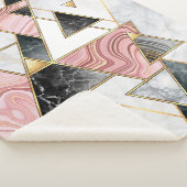Abstract geometric background. Modern marble mosai Sherpa Deken (3/4)